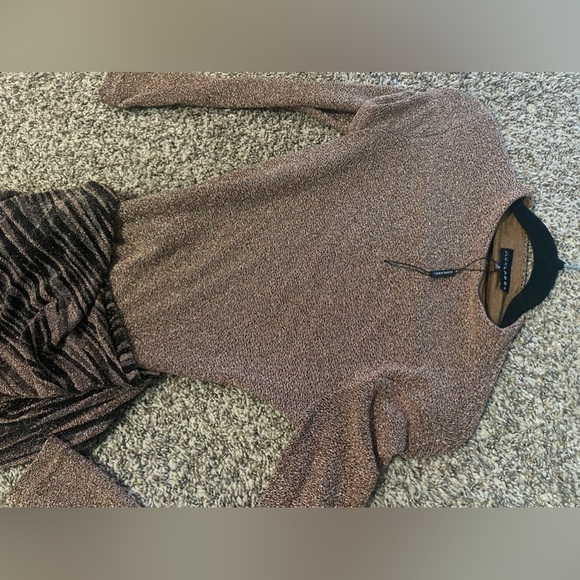 JLUXLABEL Glittering High Low Dress in Gold and Black - Picture 5 of 6